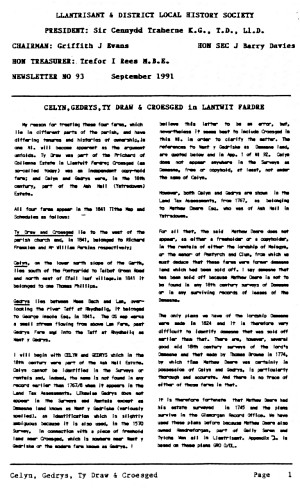 Llantrisant and District Local Hiistory Society